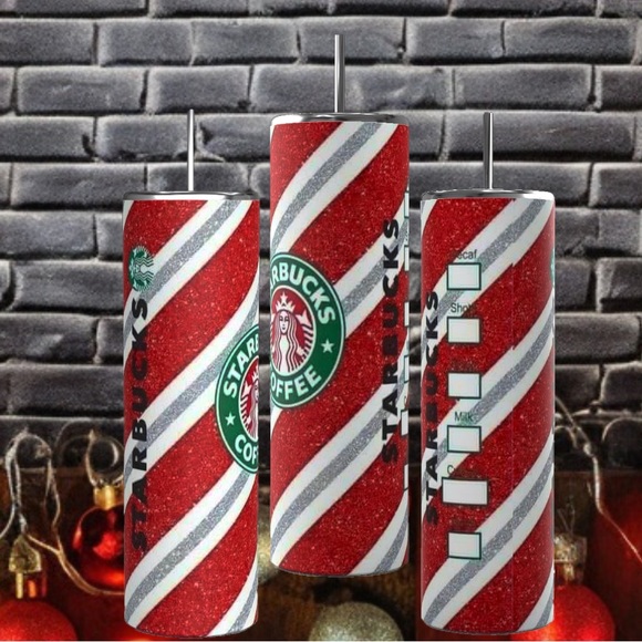 Starbucks Candy-cane Inspired Tumbler - Picture 2 of 5
